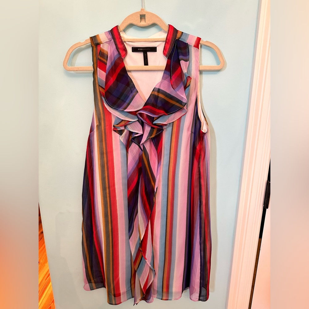 BCBG ruffle neck sundress